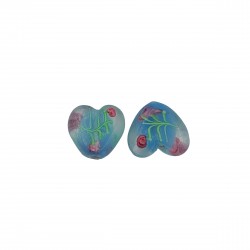 Χάντρες Γυάλινες 17x18mm (8 τεμ) - Μπλε