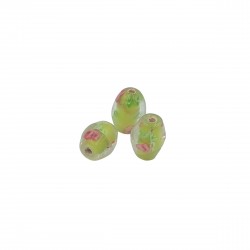 Χάντρες Γυάλινες 13x10mm (10 τεμ) - Πράσινο