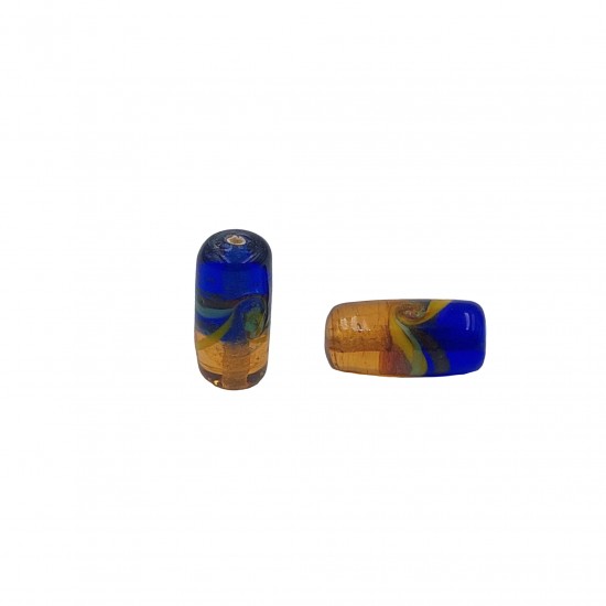 Χάντρες Γυάλινες 19x9mm (8 τεμ) - Μπλε