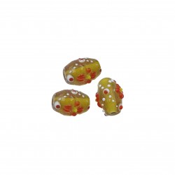Χάντρες Γυάλινες 15x10mm (8 τεμ) - Καφέ