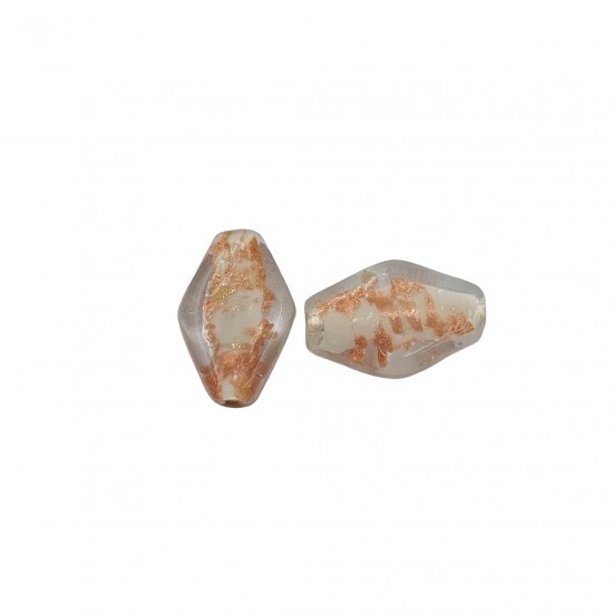 Χάντρες Γυάλινες 18x13mm (8 τεμ) - Καφέ