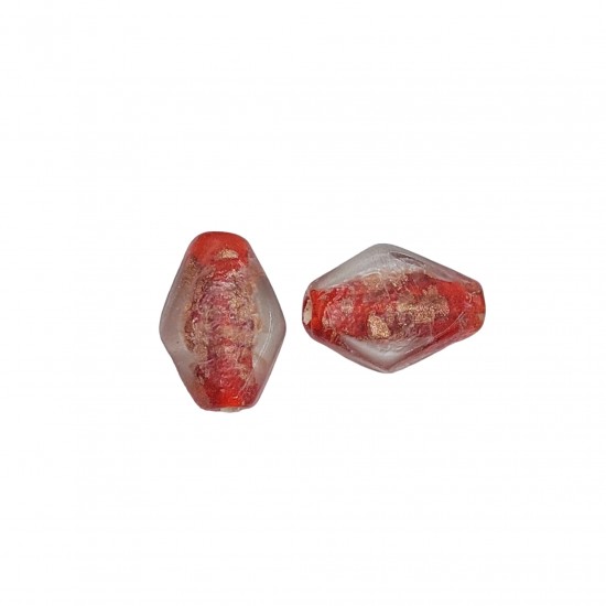 Χάντρες Γυάλινες 18x13mm (8 τεμ) - Κόκκινο