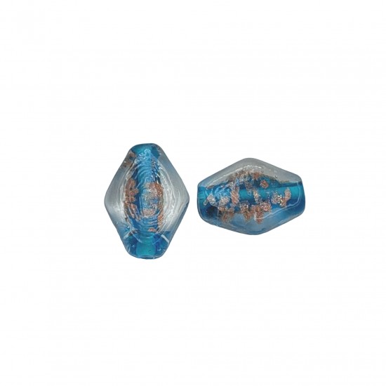 Χάντρες Γυάλινες 18x13mm (8 τεμ) - Γαλάζιο