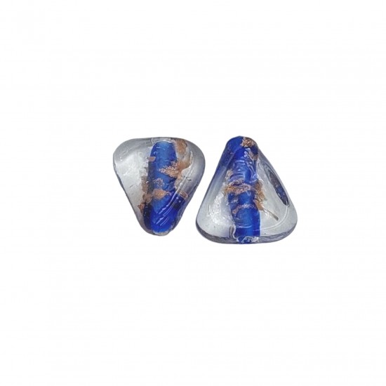 Χάντρες Γυάλινες 19x17mm (8 τεμ) - Μπλε Χάντρες Γυάλινες 19x17mm (8 τεμ) - Μπλε