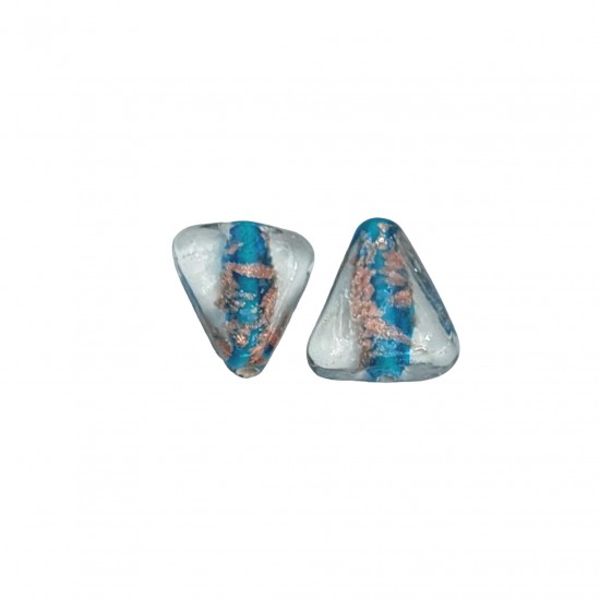 Χάντρες Γυάλινες 19x17mm (8 τεμ) - Γαλάζιο
