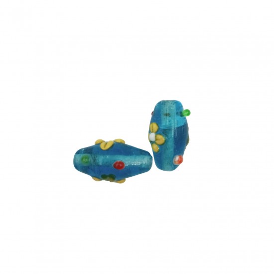 Χάντρες Γυάλινες 20x10mm (8 τεμ) - Μπλε