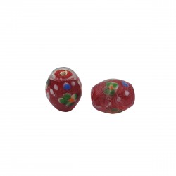 Χάντρες Γυάλινες 20x18mm (6 τεμ) - Κόκκινο