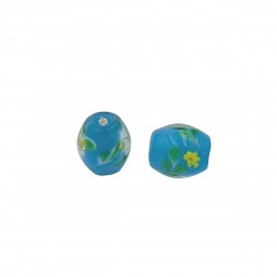 Χάντρες Γυάλινες 20x18mm (6 τεμ) - Γαλάζιο