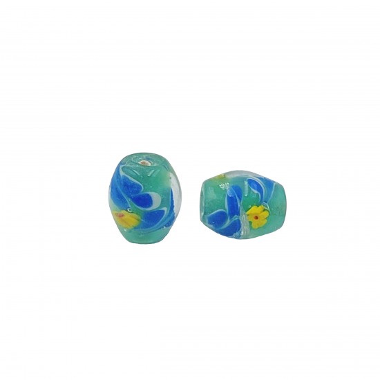 Χάντρες Γυάλινες 20x18mm (6 τεμ) - Βεραμάν