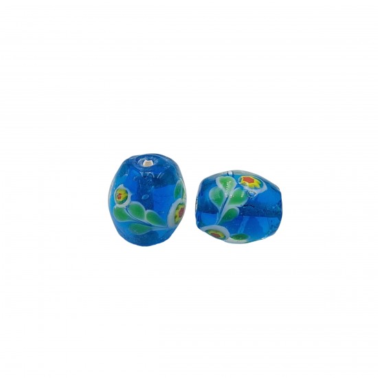 Χάντρες Γυάλινες 20x18mm (6 τεμ) - Μπλε