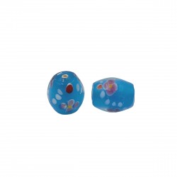 Χάντρες Γυάλινες 20x18mm (6 τεμ) - Γαλάζιο