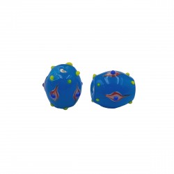 Χάντρες Γυάλινες 20x18mm (6 τεμ) - Μπλε