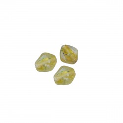 Χάντρες Γυάλινες 16x14mm (8 τεμ) - Κίτρινο