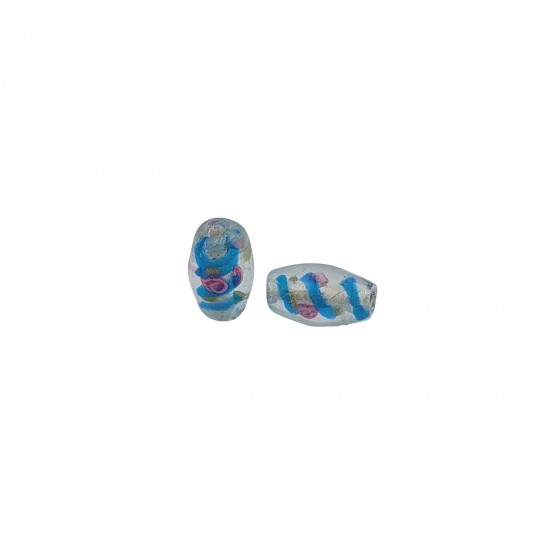 Χάντρες Γυάλινες 16x8mm (10 τεμ) - Γαλάζιο Χάντρες Γυάλινες 16x8mm (10 τεμ) - Γαλάζιο