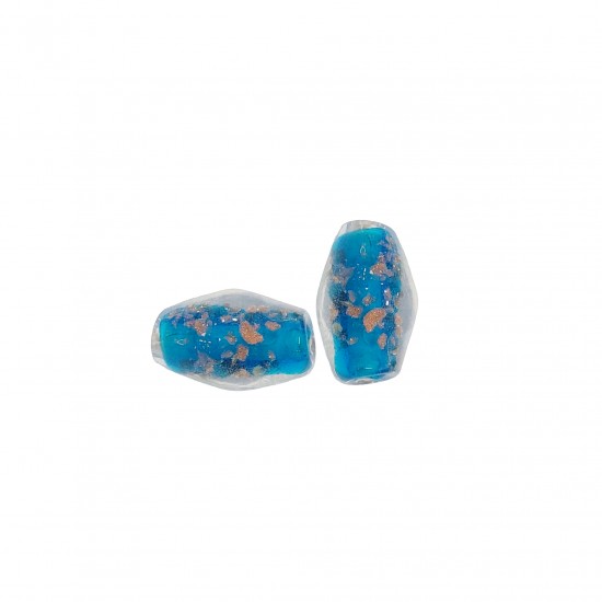 Χάντρες Γυάλινες 16x10mm (8 τεμ) - Μπλε