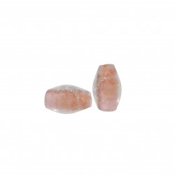 Χάντρες Γυάλινες 16x10mm (8 τεμ) - Ροζ