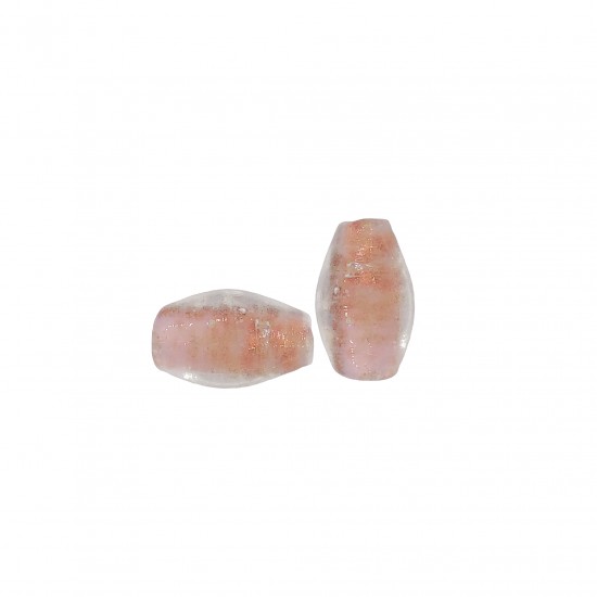 Χάντρες Γυάλινες 16x10mm (8 τεμ) - Ροζ