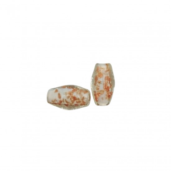 Χάντρες Γυάλινες 16x10mm (8 τεμ) - Καφέ