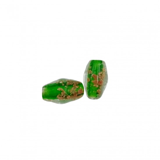 Χάντρες Γυάλινες 16x10mm (8 τεμ) - Πράσινο