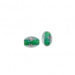 Χάντρες Γυάλινες 15x11mm (8 τεμ) - Πράσινο