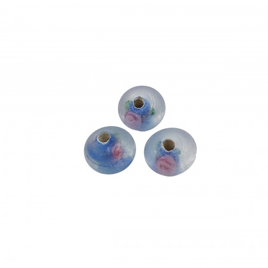 Χάντρες Γυάλινες 7x10mm (10 τεμ) - Γαλάζιο