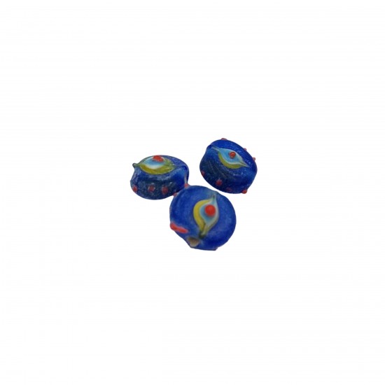 Χάντρες Γυάλινες 10x6mm (10 τεμ) - Μπλε