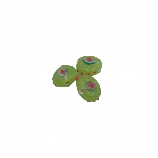 Χάντρες Γυάλινες 10x6mm (10 τεμ) - Πράσινο