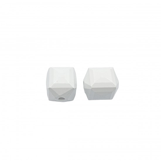 Χάντρες Ακρυλικές 21x19mm (8 τεμ) - Άσπρο Χάντρες Ακρυλικές 21x19mm (8 τεμ) - Άσπρο