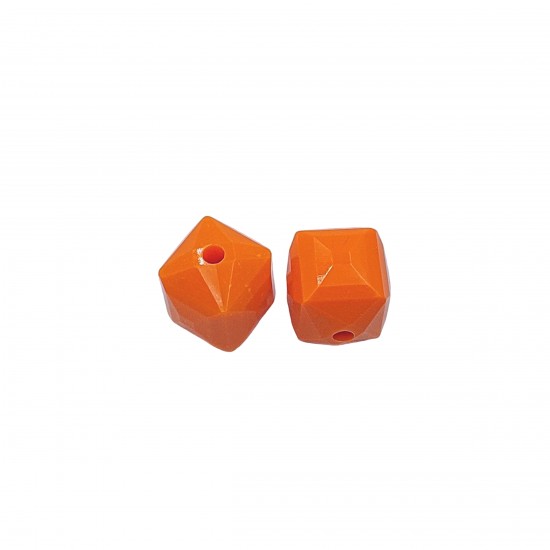 Χάντρες Ακρυλικές 21x19mm (8 τεμ) - Πορτοκαλί