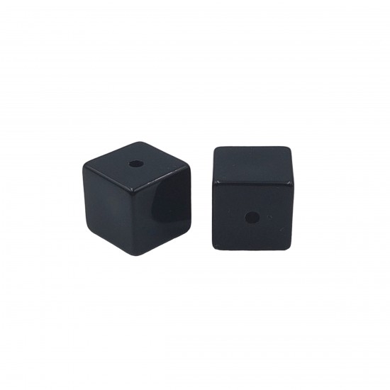 Χάντρες Ακρυλικές 20x20mm (6 τεμ) - Μαύρο