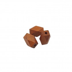 Χάντρες Ξύλινες 16x8mm (10 τεμ) - Καφέ