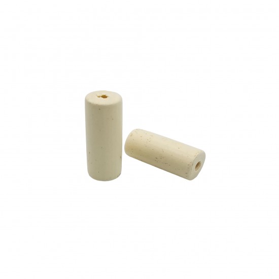 Χάντρες Ξύλινες 33x14mm (6 τεμ) - Μπεζ