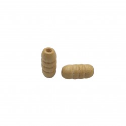Χάντρες Ξύλινες 16x8mm (30 τεμ) - Μπεζ
