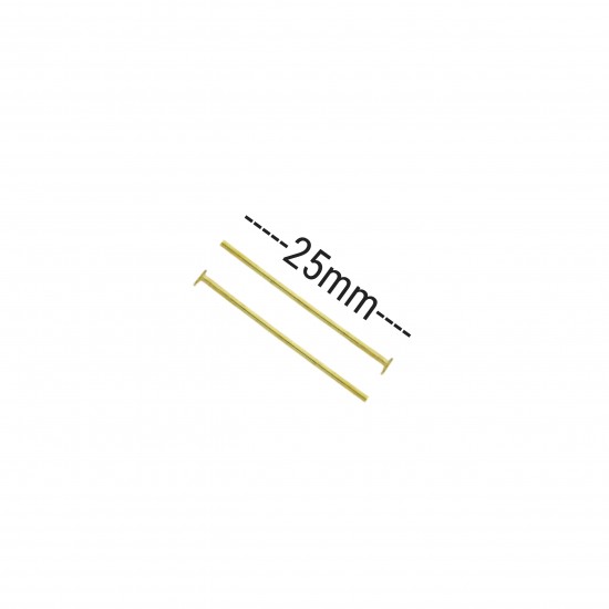Γράνες Μεταλλικές 25mm (50 τεμ) - Χρυσό Σκούρο