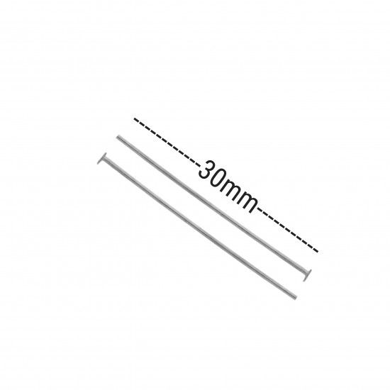 Γράνες Μεταλλικές 30mm (50 τεμ) - Ασημί
