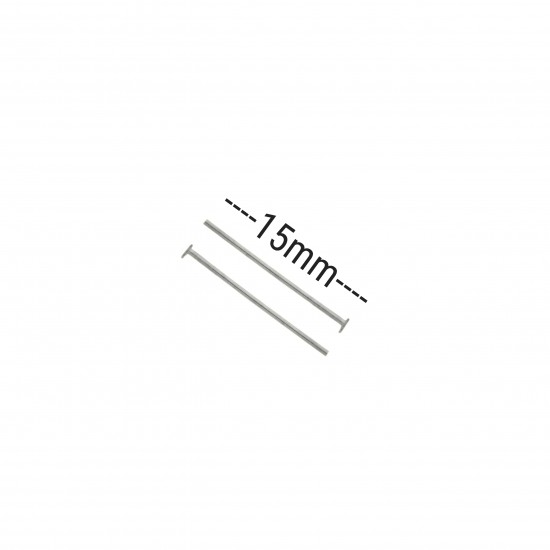 Γράνες Μεταλλικές 15mm (50 τεμ) - Ασημί