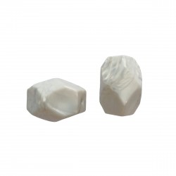 Χάντρες Ακρυλικές 30x21mm (6 τεμ) - Εκρού