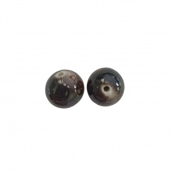 Χάντρες Ακρυλικές 18mm (8 τεμ) - Καφέ