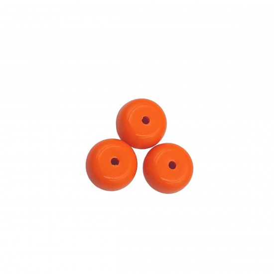 Χάντρες Ακρυλικές 15x10mm (8 τεμ) - Πορτοκαλί