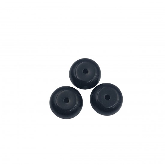 Χάντρες Ακρυλικές 15x10mm (8 τεμ) - Μαύρο