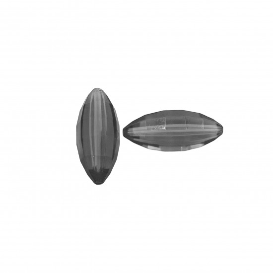 Χάντρες Ακρυλικές 39x16mm (6 τεμ) - Γκρι